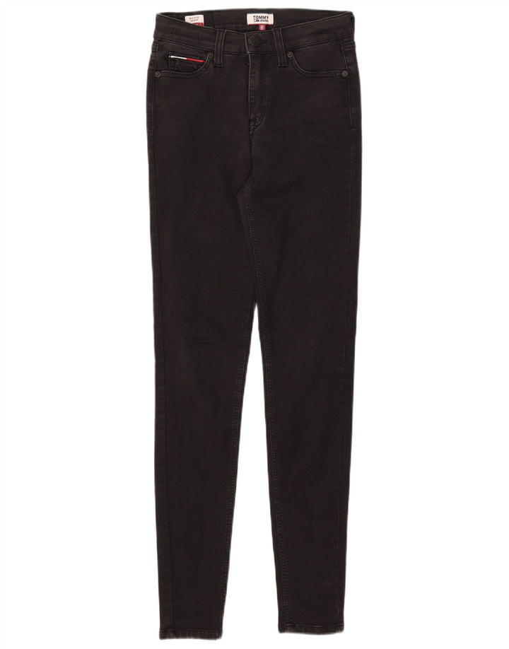 TOMMY HILFIGER Женские джинсы скинни со средней посадкой W25 L32, черный хлопок