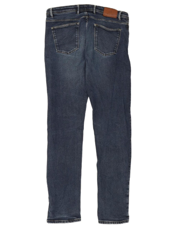 Мужские узкие джинсы Massimo Dutti EU 42, большие W32 L31, синий хлопок