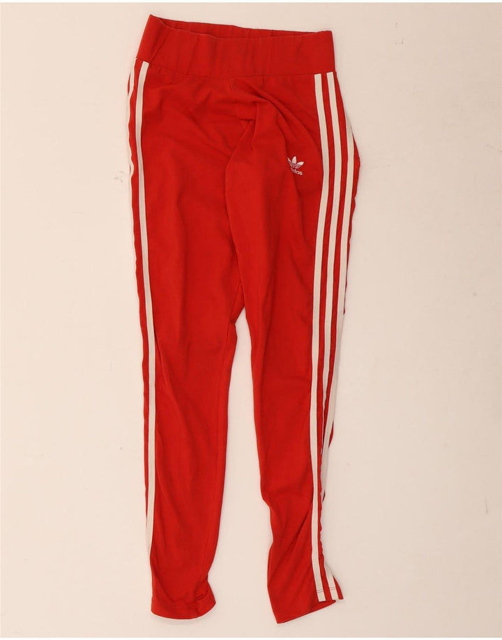Женские леггинсы Adidas UK 10, маленькие красные с эластаном