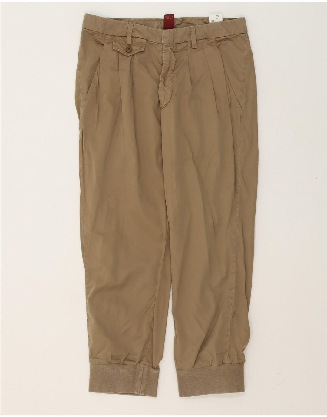 Dondup Женские укороченные брюки для джоггеров с ремешками EU 40 Medium W30 L24 Коричневые