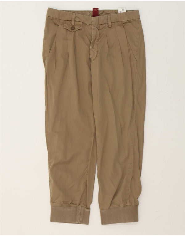 Dondup Женские укороченные брюки для джоггеров с ремешками EU 40 Medium W30 L24 Коричневые
