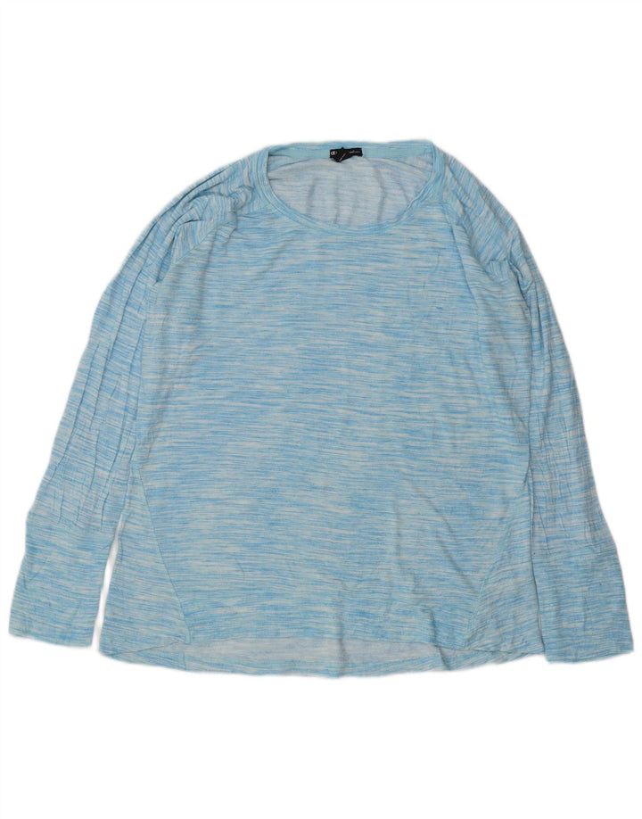 Женский топ Champion с длинным рукавом UK 18 XL, синий вискоза с крапинками