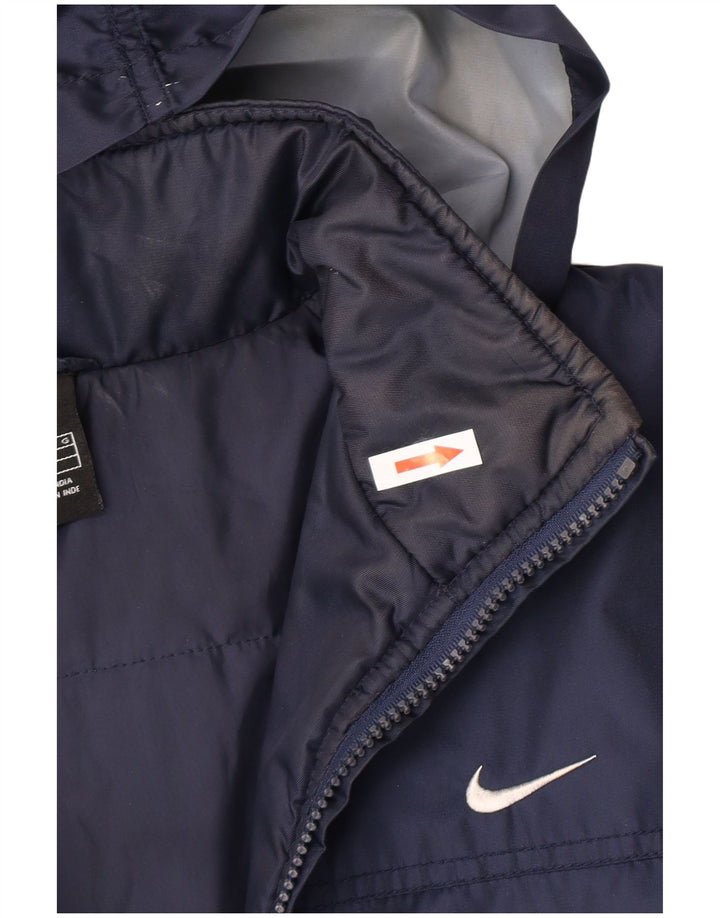 Ветровка с капюшоном и графическим рисунком Nike для мальчиков, 12–13 лет, большая, темно-синяя