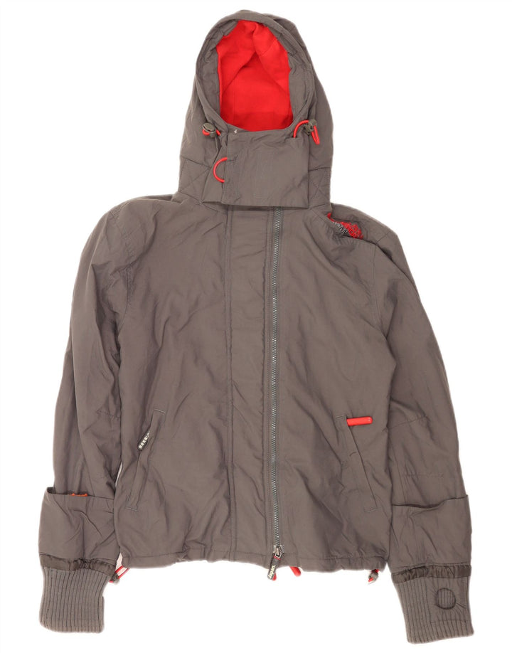 Женская ветровка с капюшоном Superdry The Windcheater UK 14, средний серый цвет