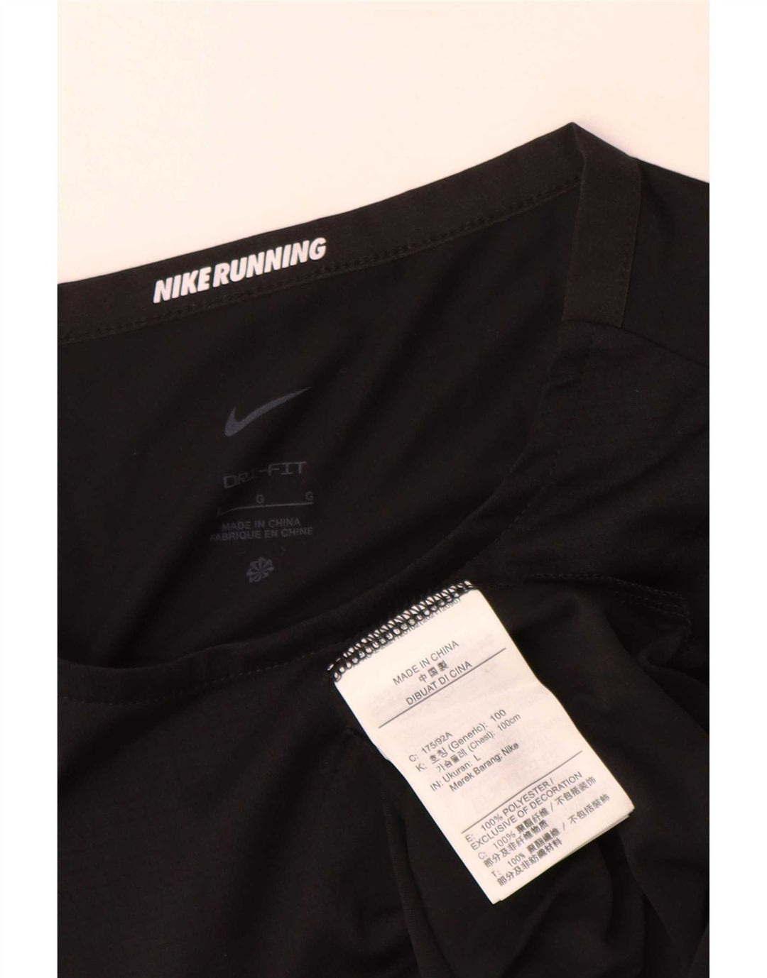 Мужская футболка Nike Dri Fit, большой черный полиэстер