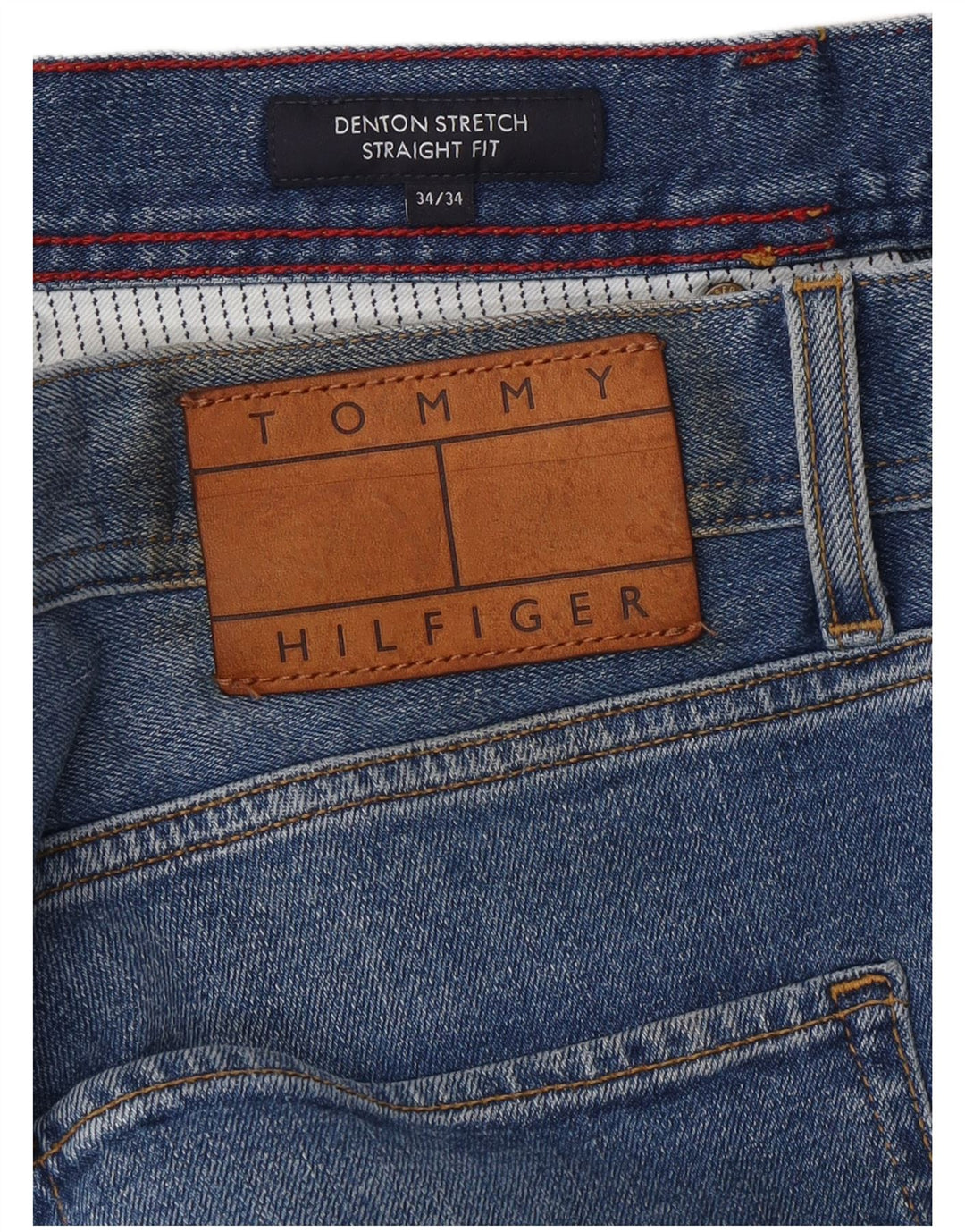 Мужские прямые джинсы TOMMY HILFIGER Denton W34 L34 синие, хлопок