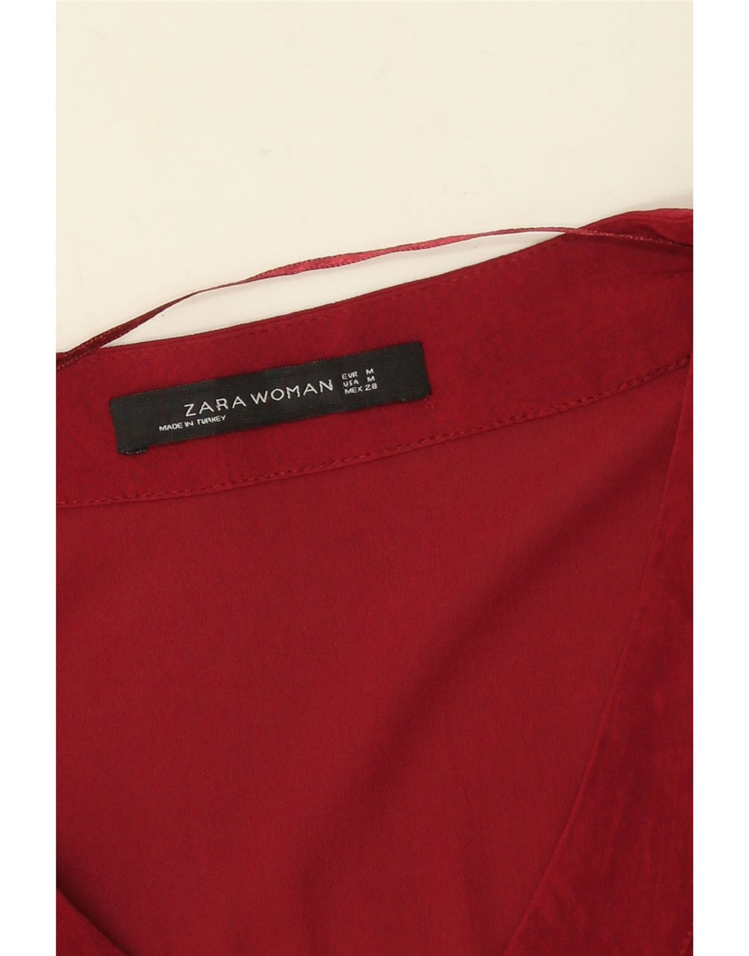 Женская туника с длинным рукавом Zara UK 14, средний красный