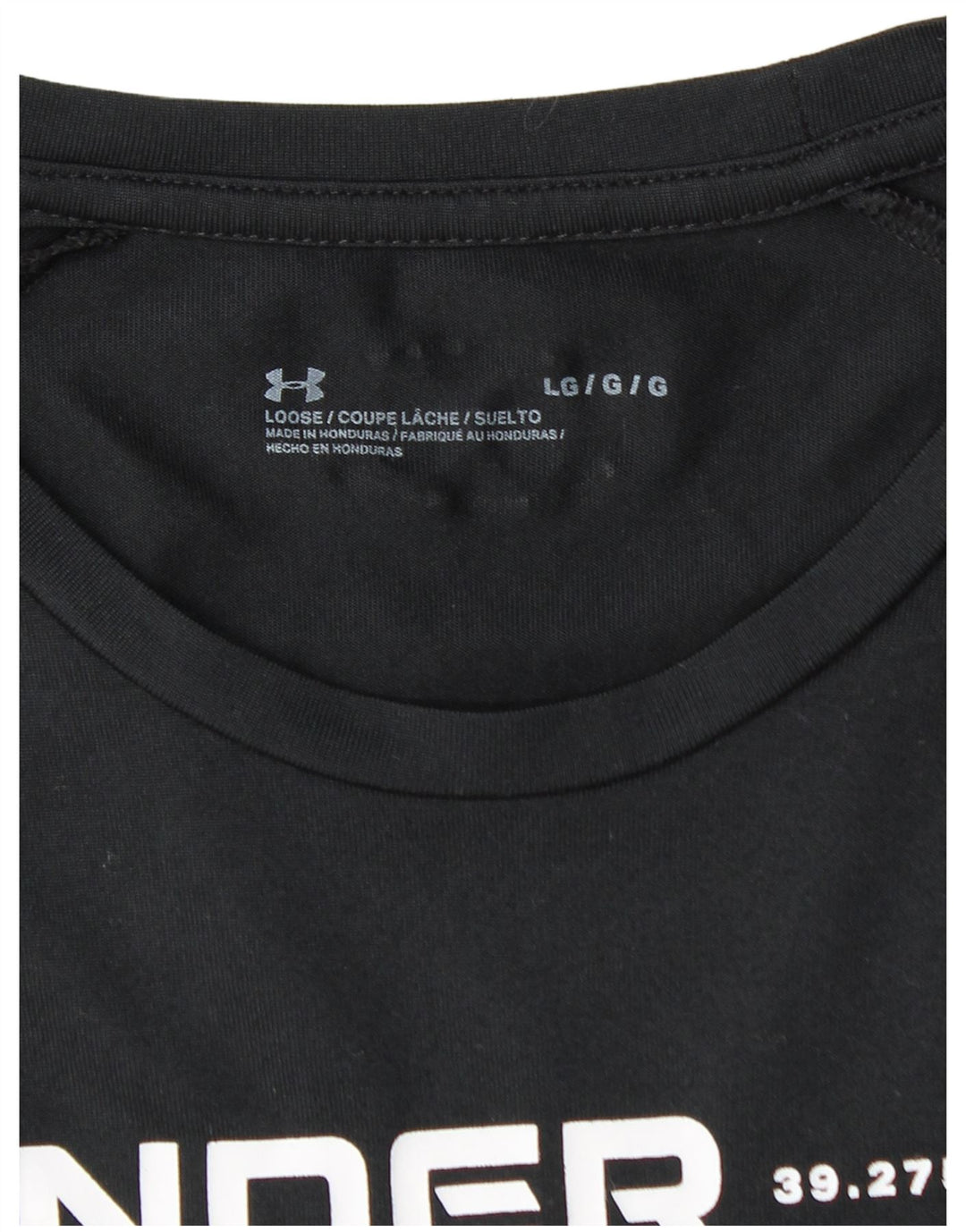 Мужская футболка с рисунком UNDER ARMOR, большая черная