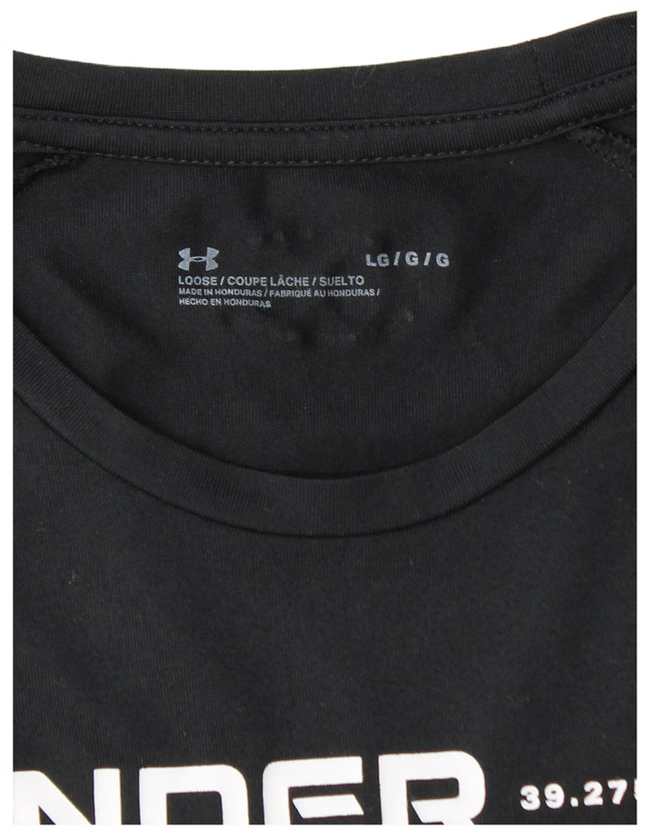 Мужская футболка с рисунком UNDER ARMOR, большая черная