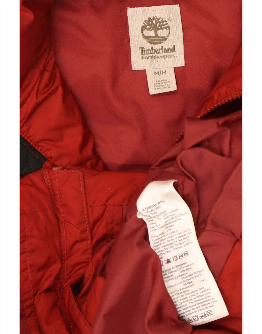 Женская утепленная куртка Timberland UK 12, средний красный полиэстер