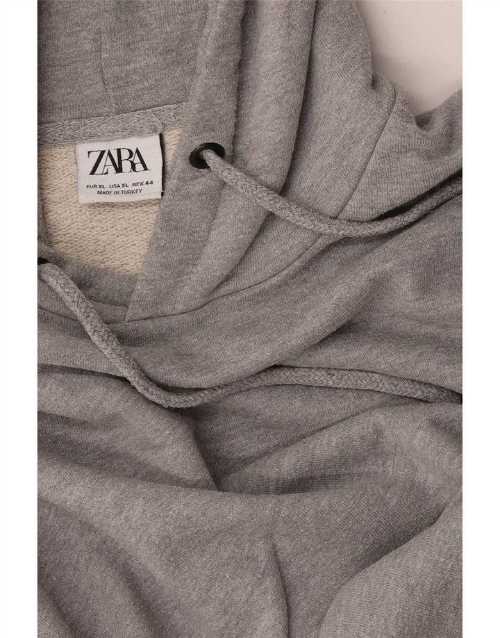 Мужской джемпер с капюшоном Zara XL серый