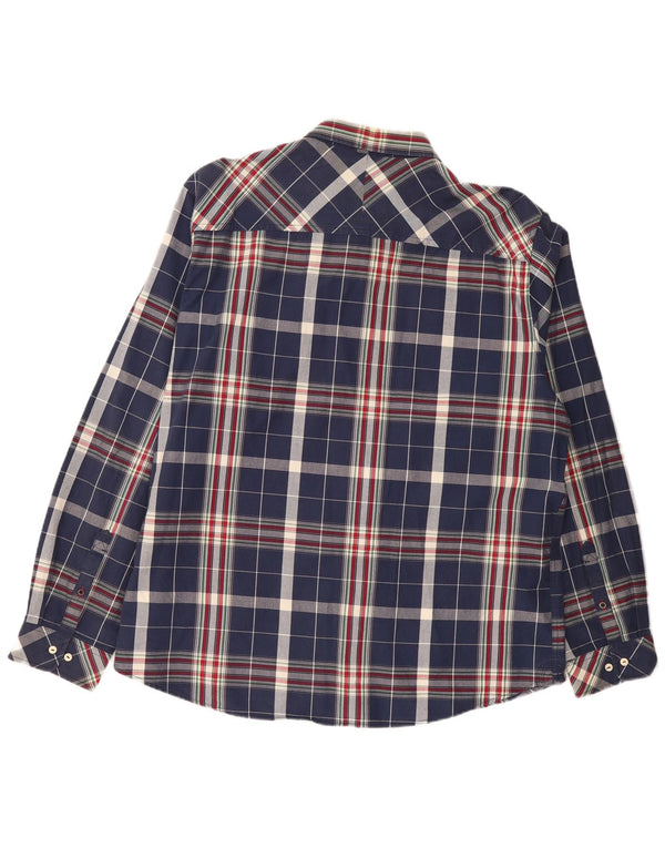 TIMBERLAND Мужская рубашка Earthkeepers Slim Fit 3XL Темно-синяя клетка из хлопка