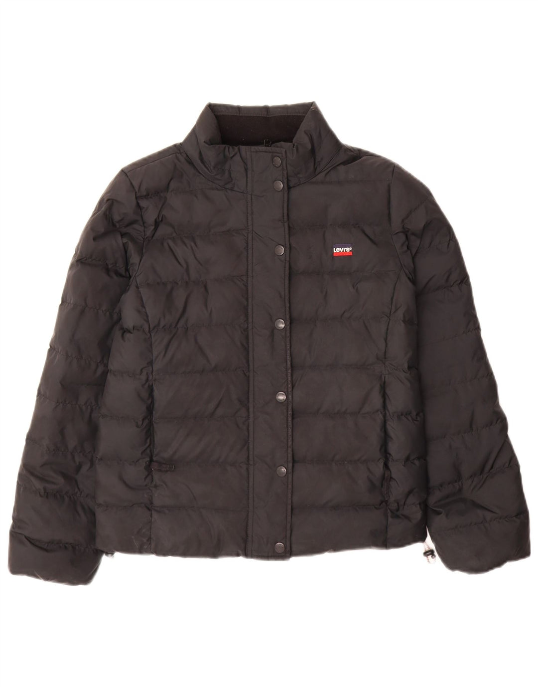 Женская стеганая куртка свободного кроя Levi's UK 6 XS, черный полиэстер