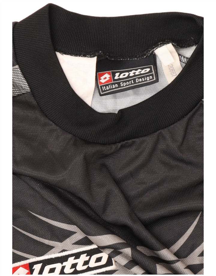 Мужская футболка LOTTO Juventus 2001-2002, домашний трикотаж с рисунком, большой черный спортивный цвет