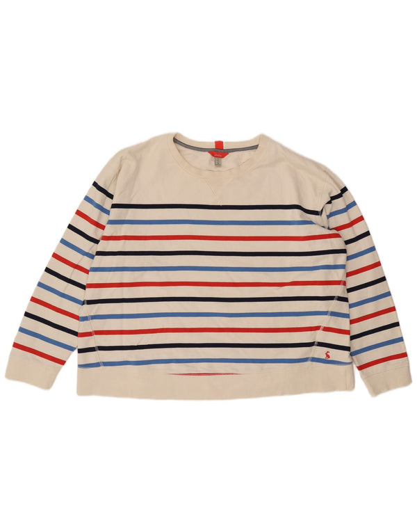 Женский джемпер оверсайз Joules UK 20 2XL, хлопок в белую полоску