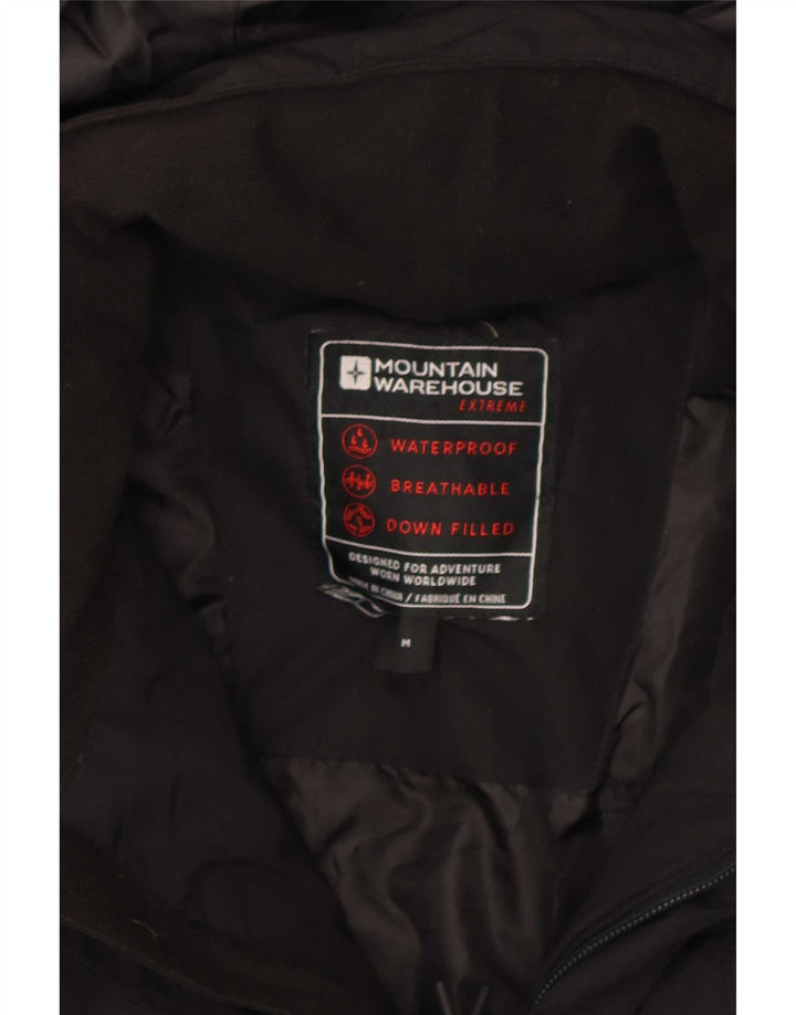 Мужское стеганое пальто с капюшоном Mountain Warehouse UK 38, средний черный полиэстер