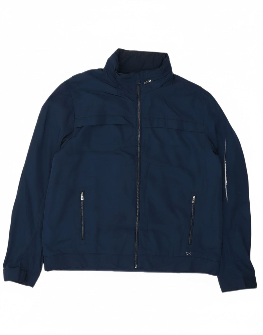 Мужская куртка-бомбер Calvin Klein UK 42 XL, темно-синий полиэстер