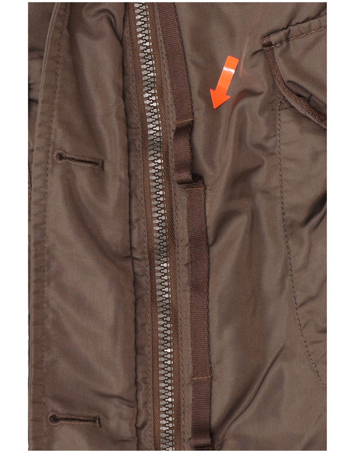 PEUTEREY Женское стеганое пальто с капюшоном IT 40, маленький, хаки, полиэстер