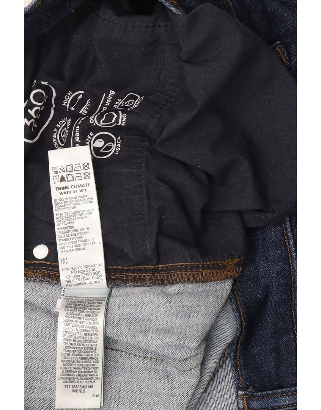 Мужские джинсы Marks & Spencer Regular Slim W36 L31, темно-синие, хлопок