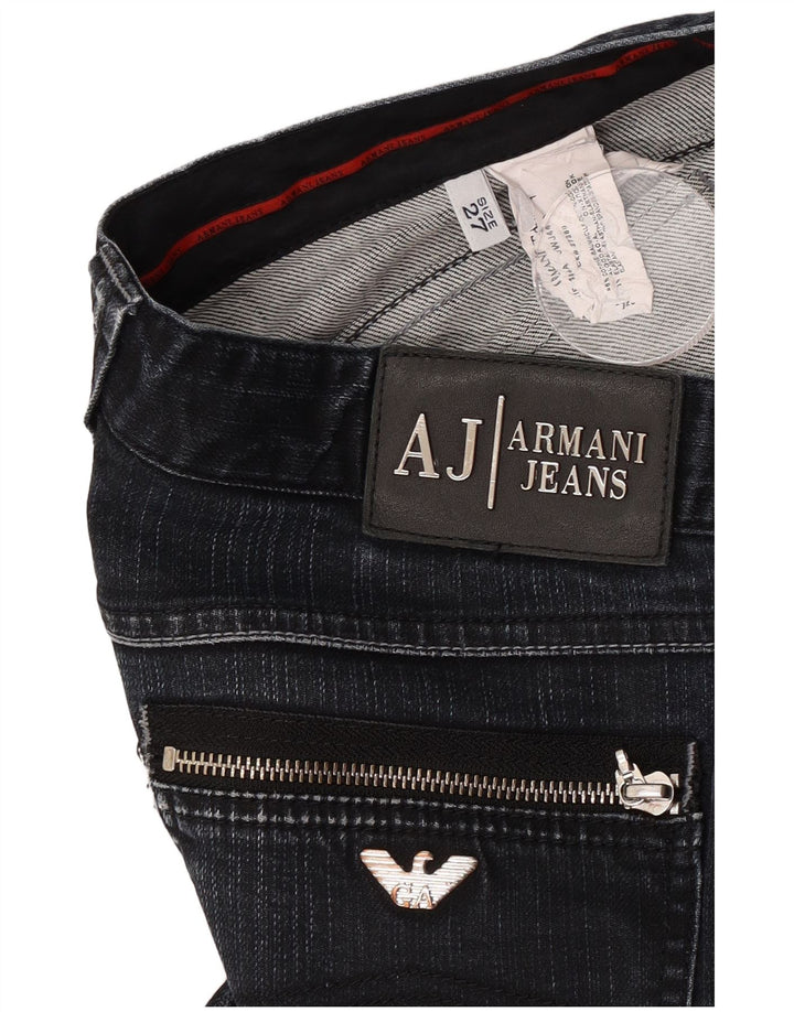 Женские узкие джинсы Armani W27 L28 Темно-синие, хлопок
