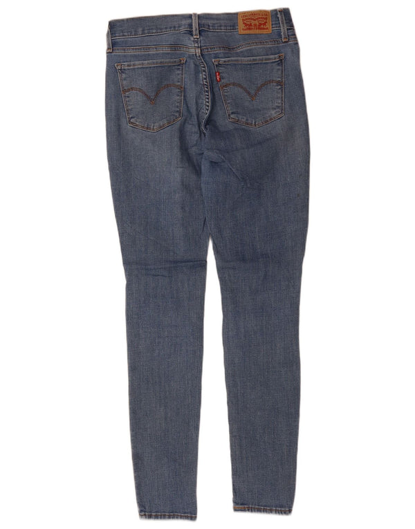 Женские потертые джинсы суперскинни LEVI'S 710 W28 L30 синие, полиэстер