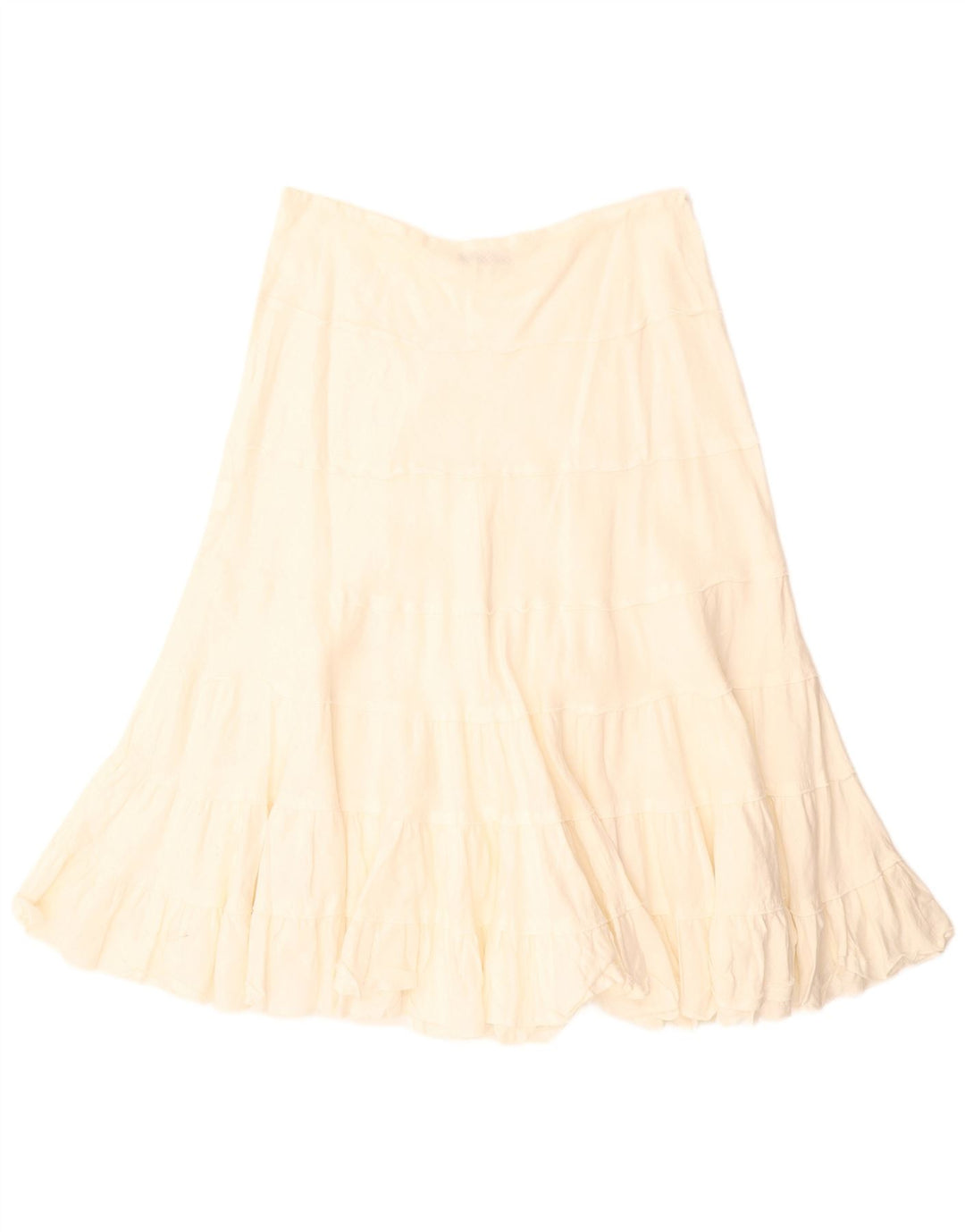 ВИНТАЖНАЯ женская юбка-трапеция W34, большая, бежевая, льняная