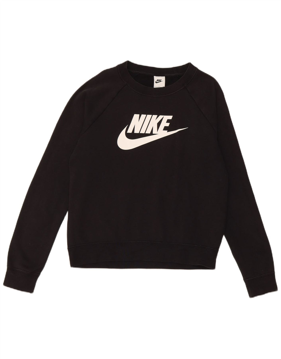 Женский джемпер большого размера с рисунком Nike UK 12, маленький черный хлопковый джемпер