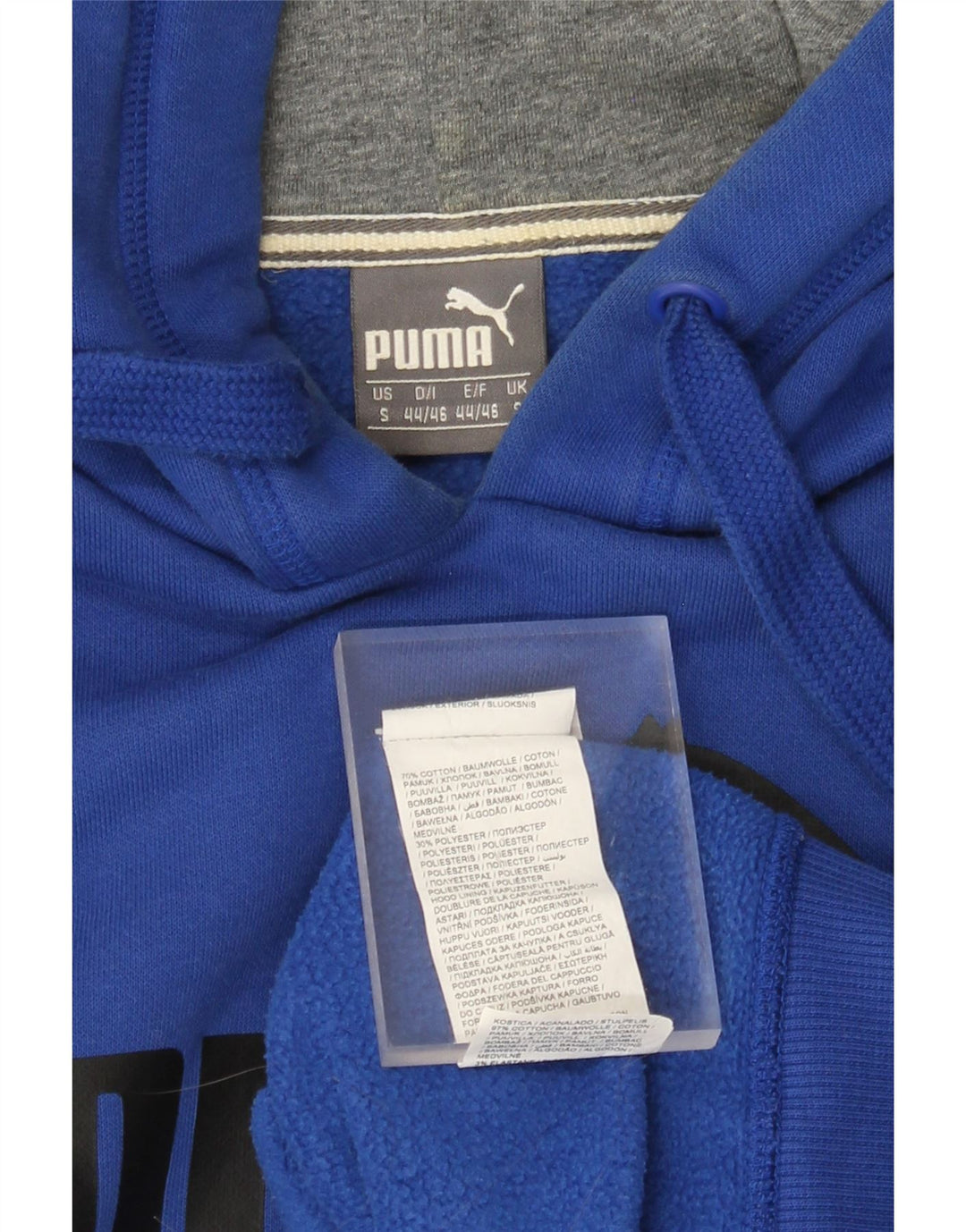 Мужской джемпер с капюшоном PUMA, маленький синий, хлопок