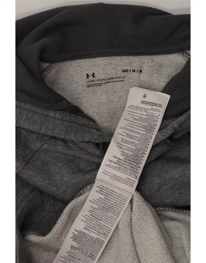 Мужской джемпер с капюшоном Under Armour, хлопок среднего серого цвета