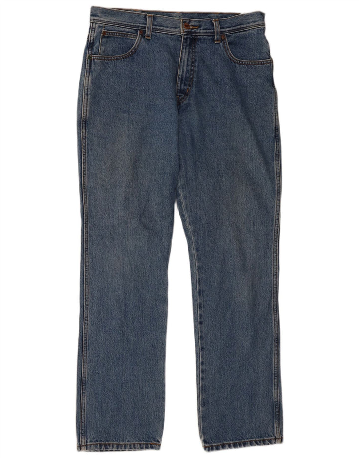 Мужские прямые джинсы Wrangler стандартного кроя W34 L32, синие, хлопок