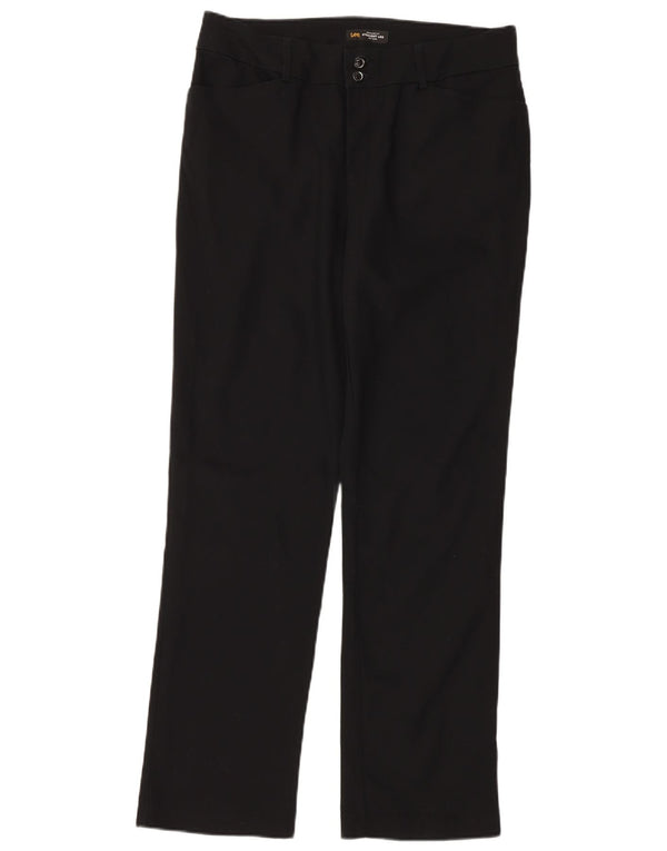 Женские повседневные брюки Lee со средней посадкой, размер США 14, большой размер W34 L32, черный хлопок