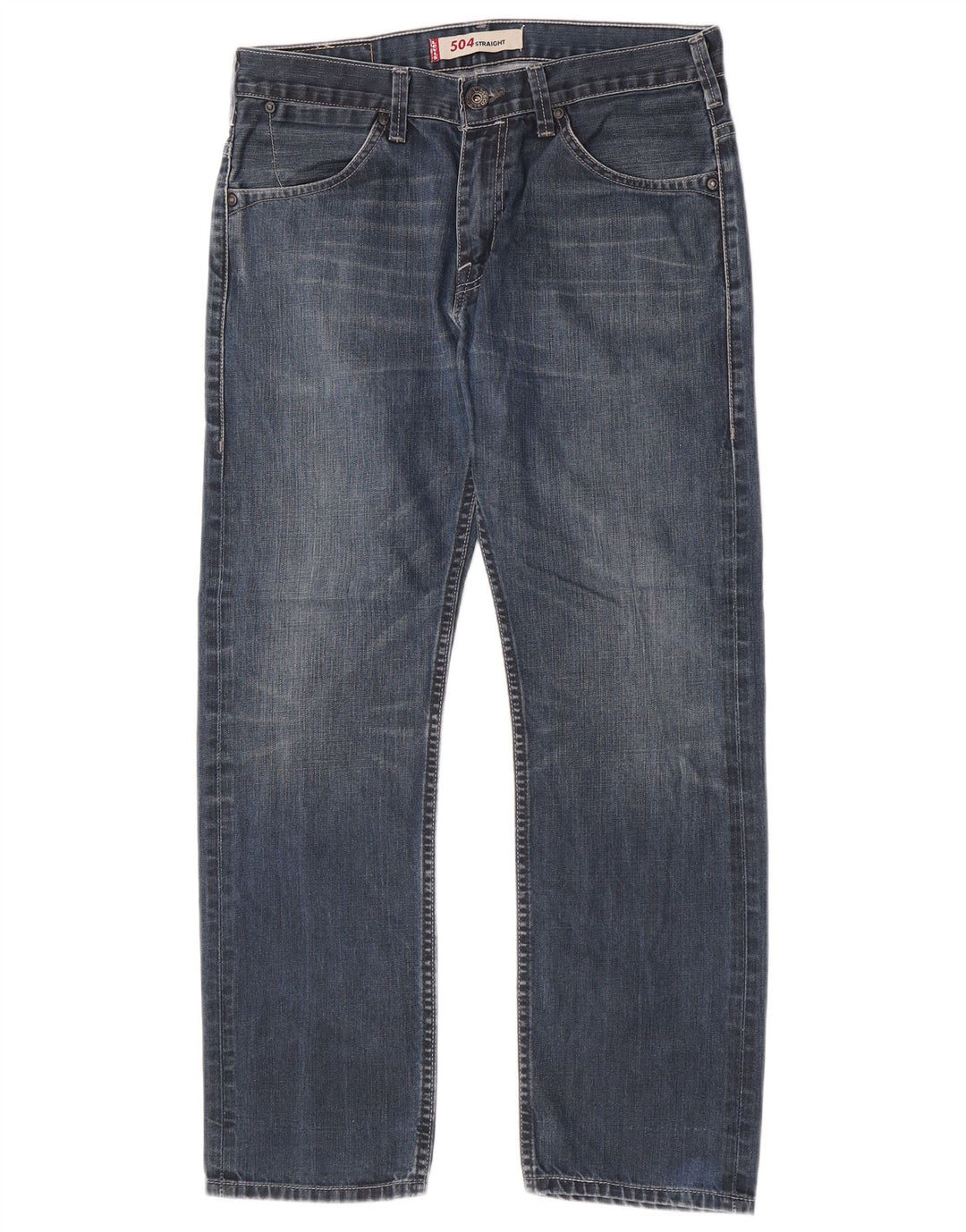 Мужские прямые джинсы Levi's 504 W32 L27 синие, хлопок