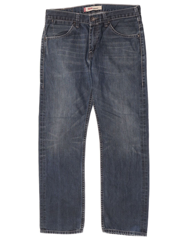 Мужские прямые джинсы Levi's 504 W32 L27 синие, хлопок