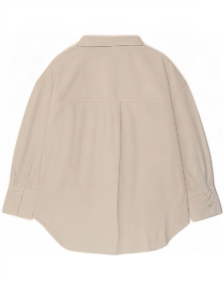 Женская рубашка оверсайз Zara UK 10, маленький размер, белый хлопок