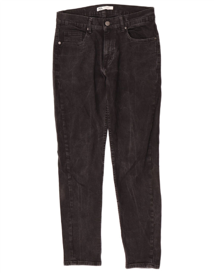 Мужские джинсы узкого кроя Zara EU 42, большие W32 L30, серые, хлопок