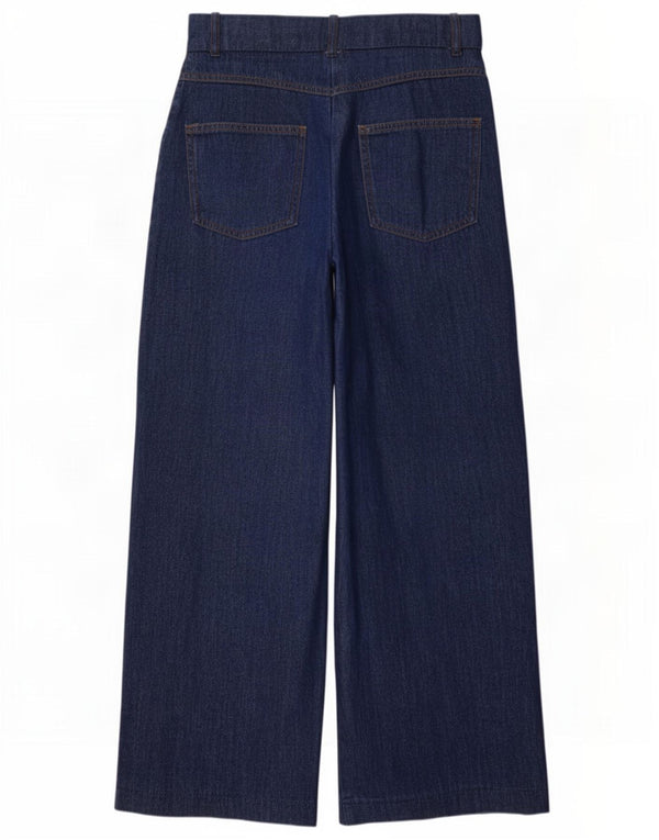 Женские широкие джинсы Zara EU 32 2XL W22 L28 Темно-синие, хлопок