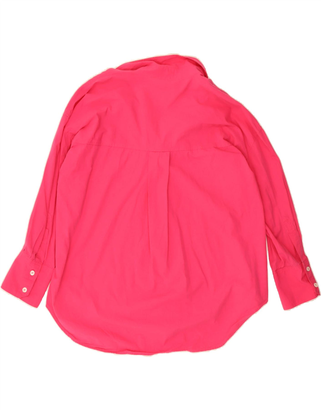 ZARA Womens Longline Oversized Shirt UK 10 Small Pink Cotton Vintage Zara and Second-Hand Zara from Messina Hembry 