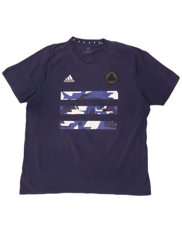 Adidas Мужская футболка с рисунком Top XL Темно-синий