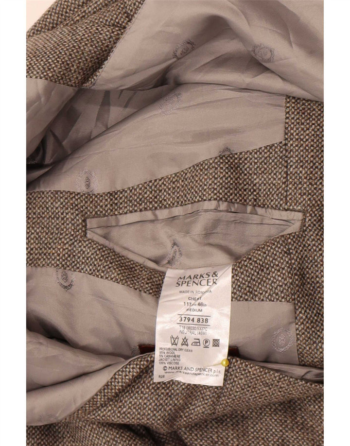 Мужской пиджак Marks & Spencer с 3 пуговицами, Великобритания, 46 XL, серая шерсть