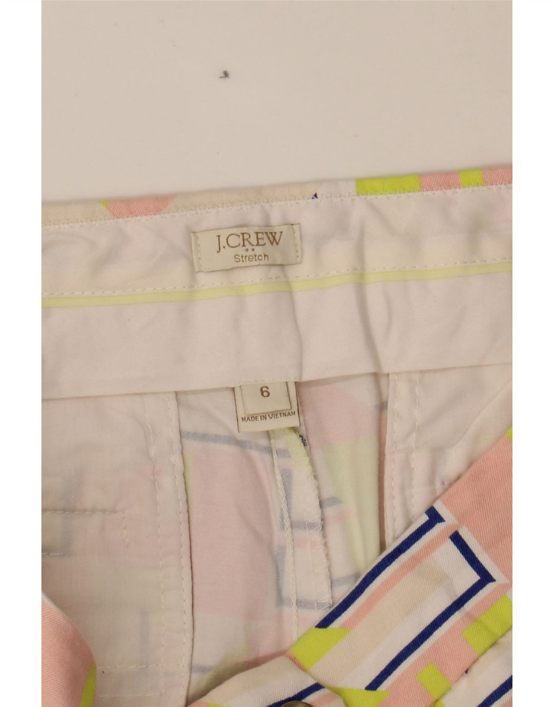 J. CREW Womens Chino Shorts US 6 Medium W32  Beige Geometric Cotton Vintage J. Crew and Second-Hand J. Crew from Messina Hembry 