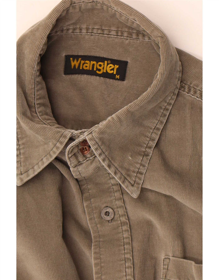 Мужская вельветовая рубашка Wrangler среднего серого цвета