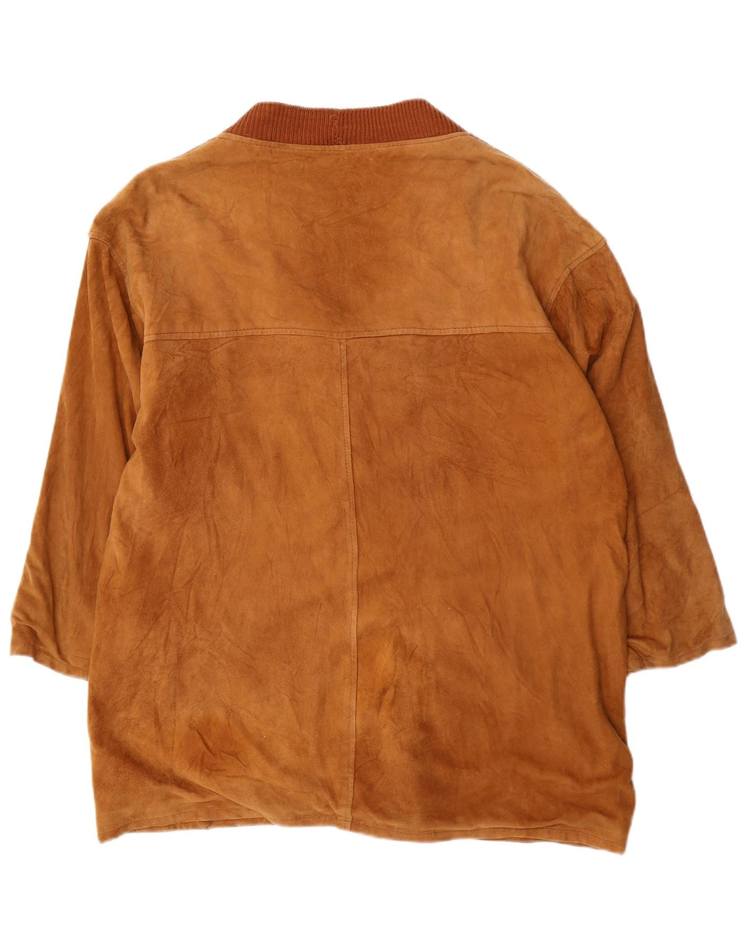 Винтажная мужская замшевая куртка UK 40, большая коричневая