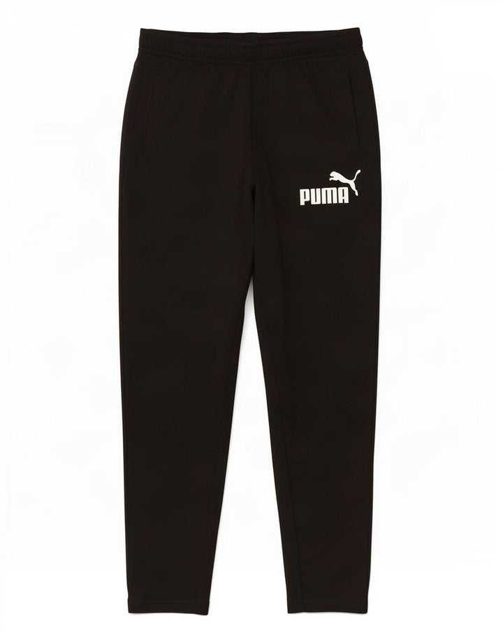 Спортивные брюки с графическим рисунком Puma для мальчиков 9-10 лет, черный полиэстер