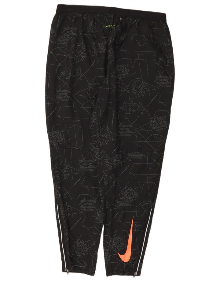Женские спортивные брюки Nike Dri Fit с абстрактным узором, Великобритания 18 XL, черные