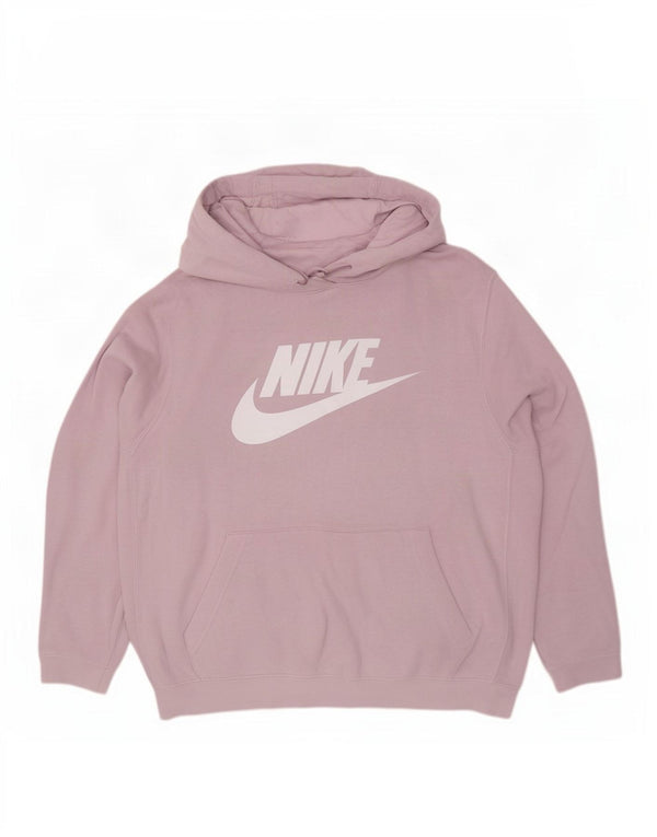Женский джемпер с капюшоном Nike Oversized с рисунком UK 16, большой фиолетовый, хлопок