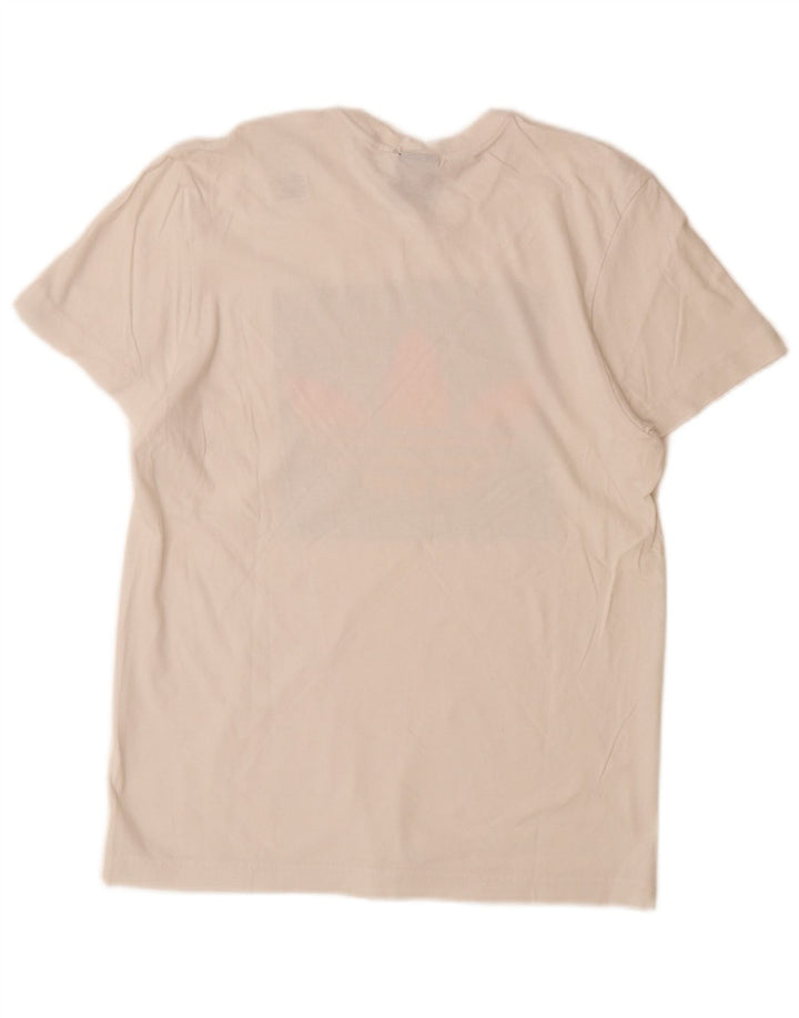 ADIDAS Мужская футболка с рисунком, маленький белый хлопок