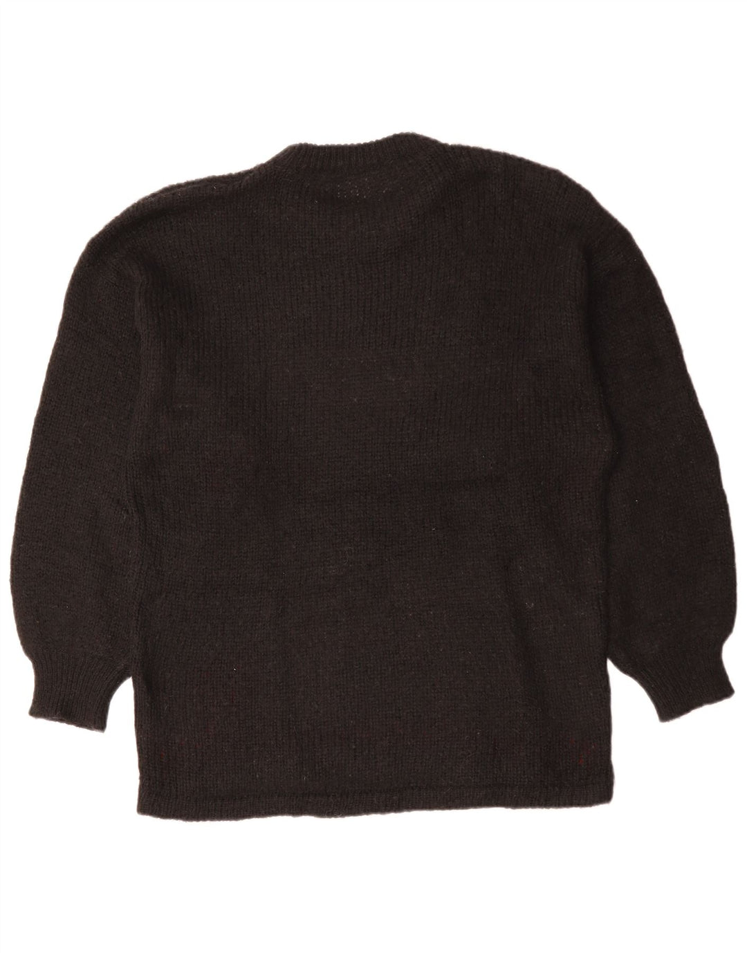 ВИНТАЖНЫЙ женский удлиненный джемпер с круглым вырезом, Великобритания, 18 XL, черный