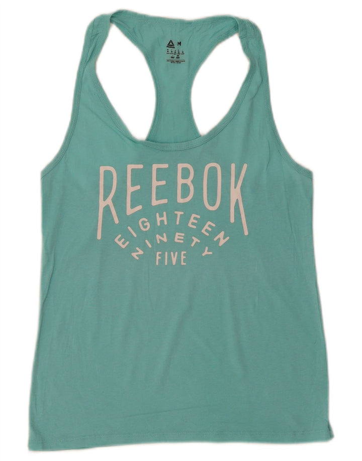 Женский жилет с рисунком Reebok UK 12/14, средний бирюзовый