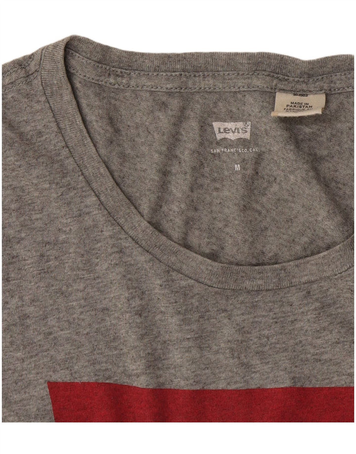 Женская футболка с рисунком Levi's Top UK 14, средний серый в крапинку