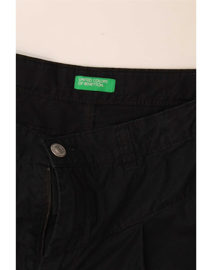 Женские джинсовые шорты Benetton W28 средние черные